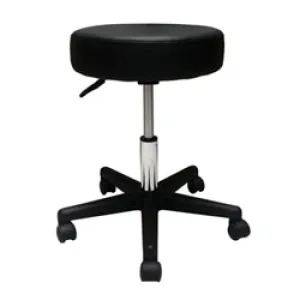 Pneumatic Air Stool Without Backseat, Comfy Cushion, Black (1EA)