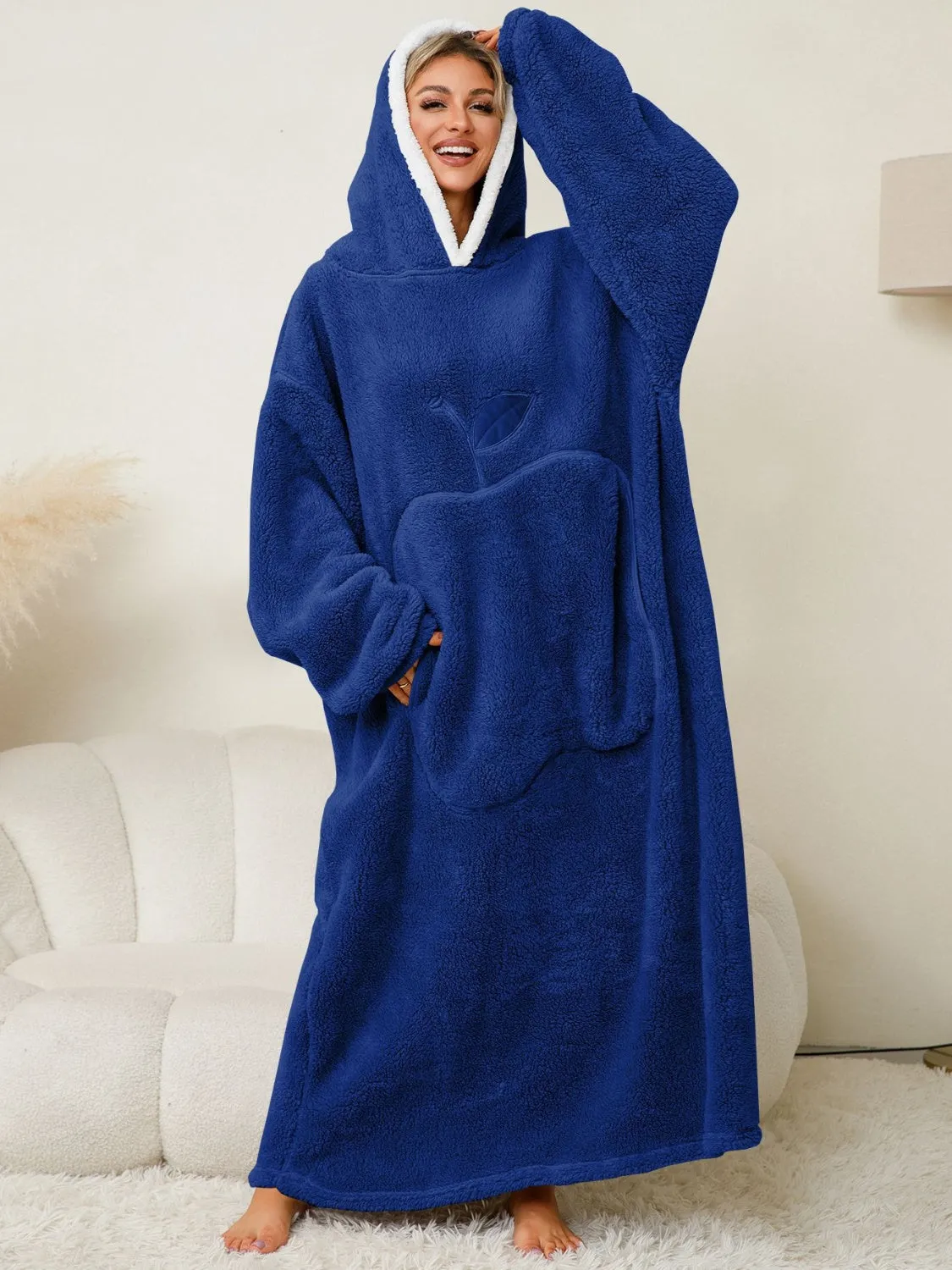 Pocketed Hooded Lounge Dress