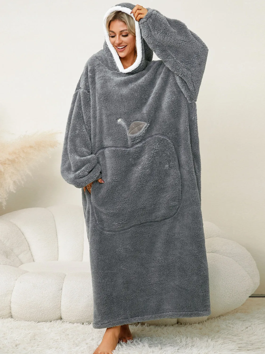 Pocketed Hooded Lounge Dress