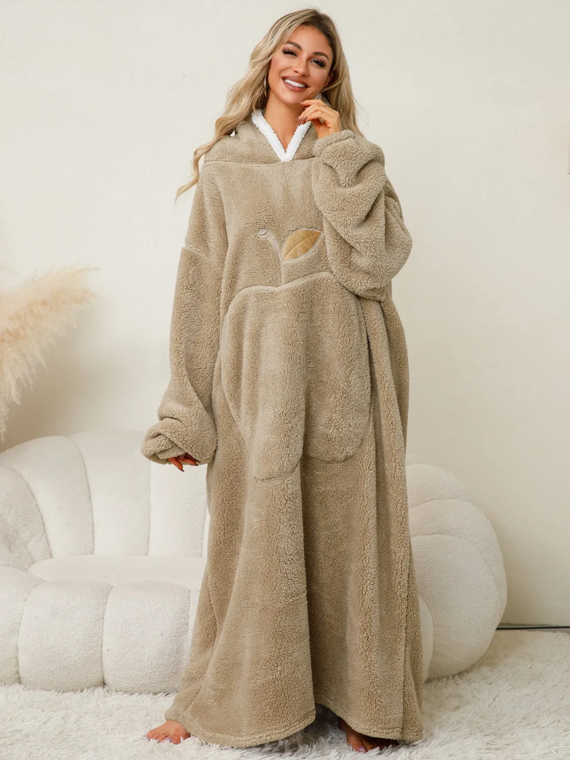 Pocketed Hooded Lounge Dress