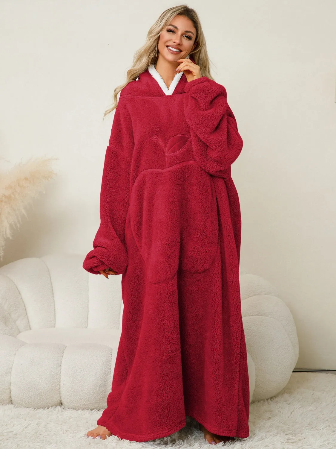 Pocketed Hooded Lounge Dress
