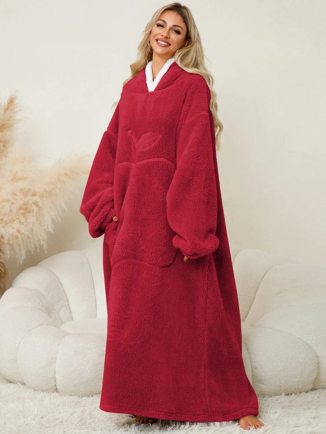 Pocketed Hooded Lounge Dress