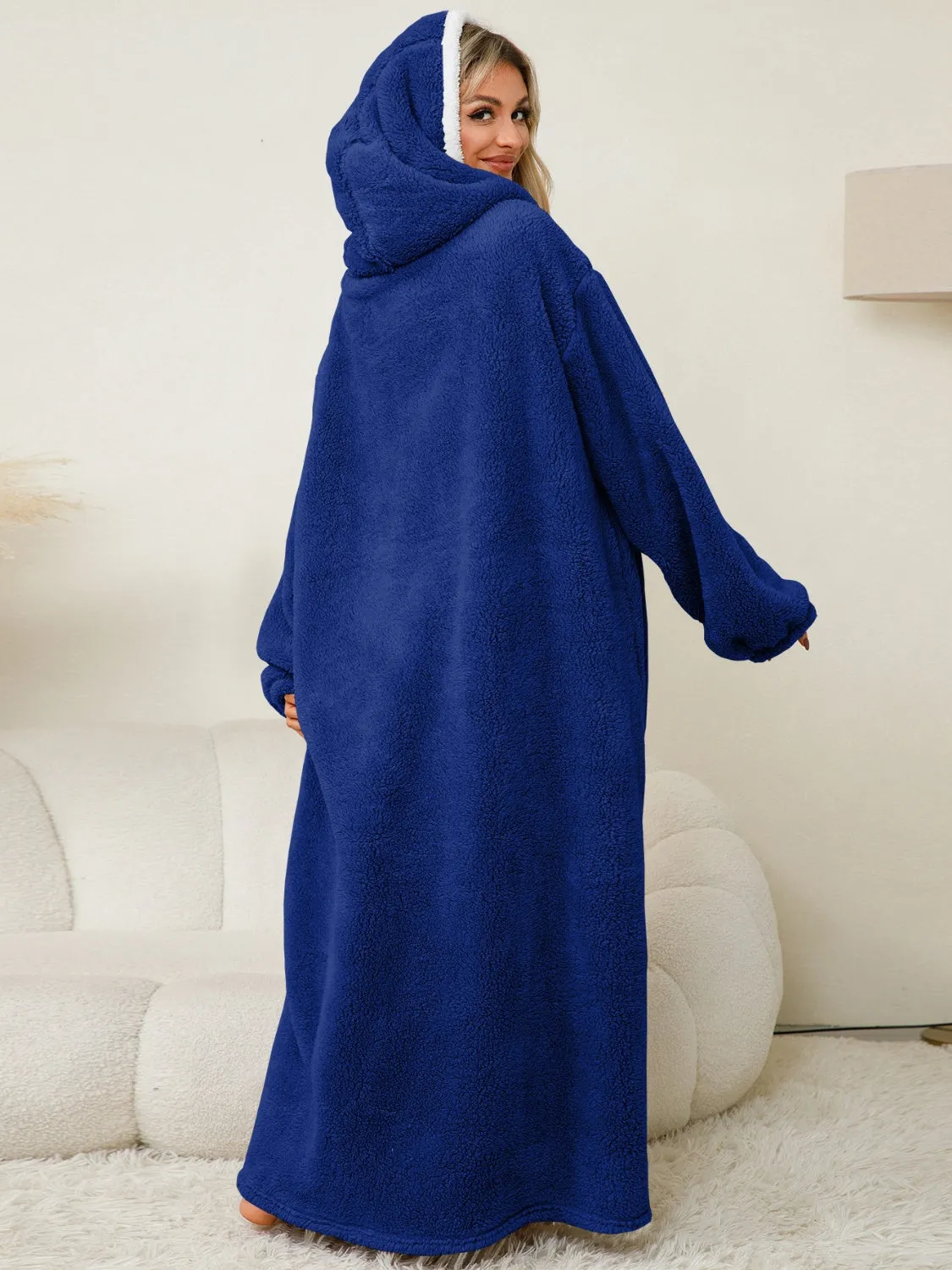 Pocketed Hooded Lounge Dress