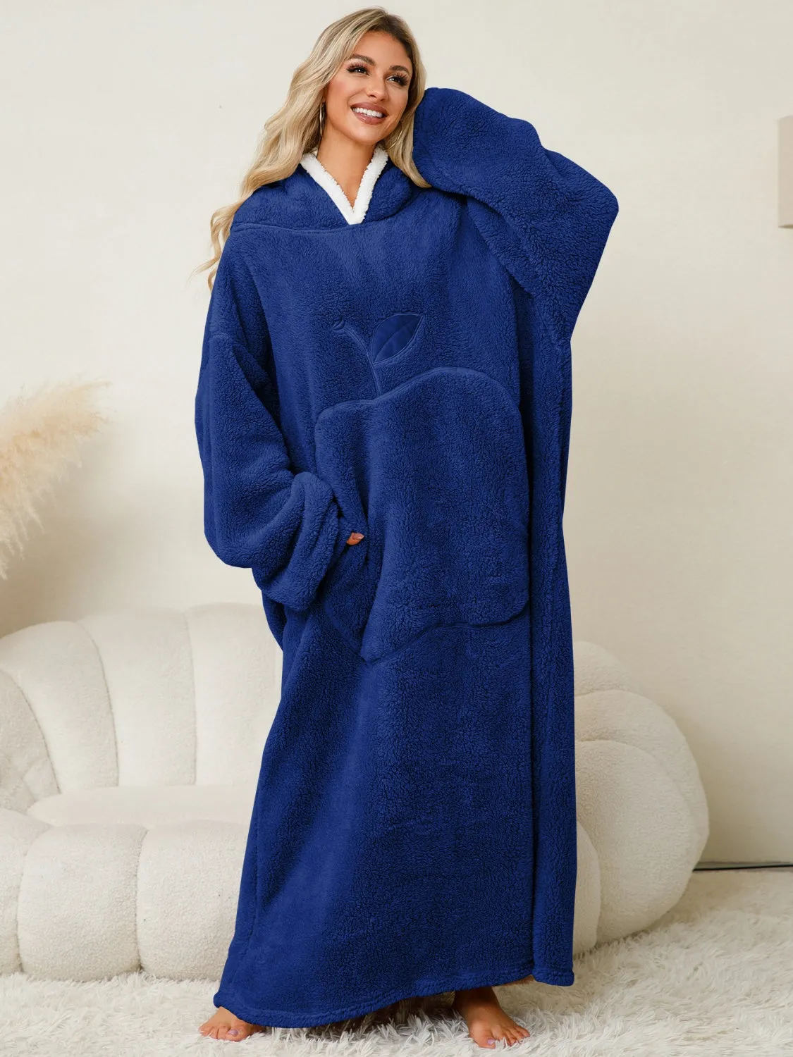 Pocketed Hooded Lounge Dress