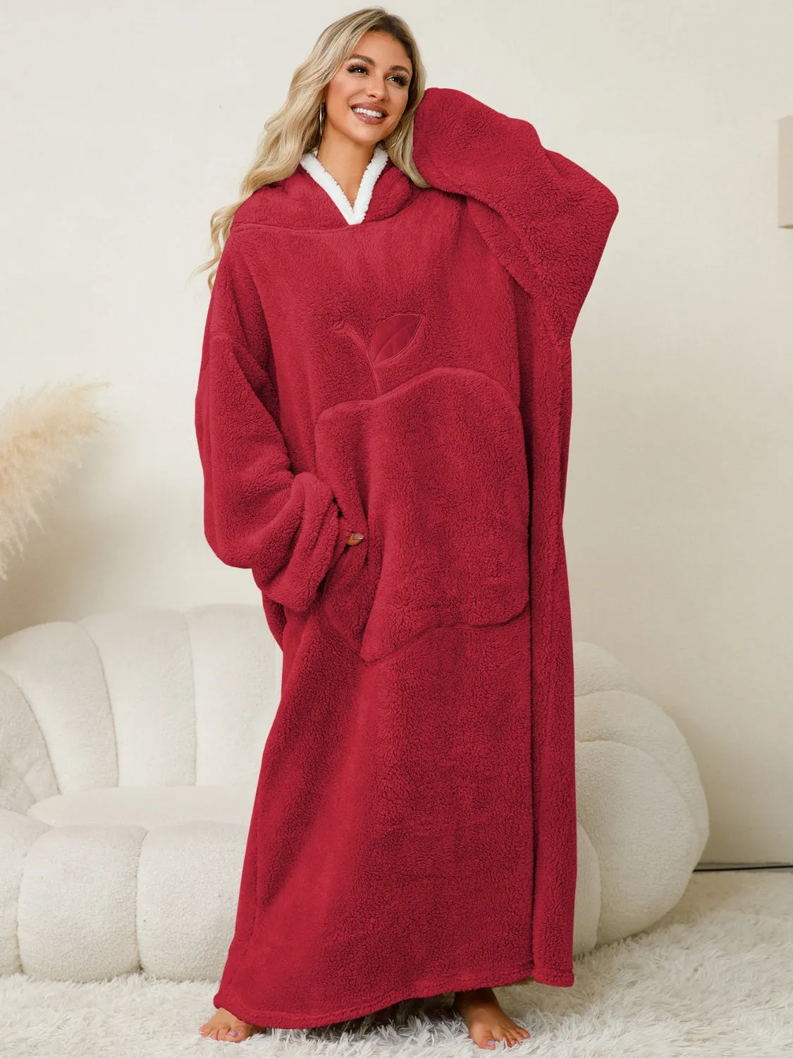 Pocketed Hooded Lounge Dress