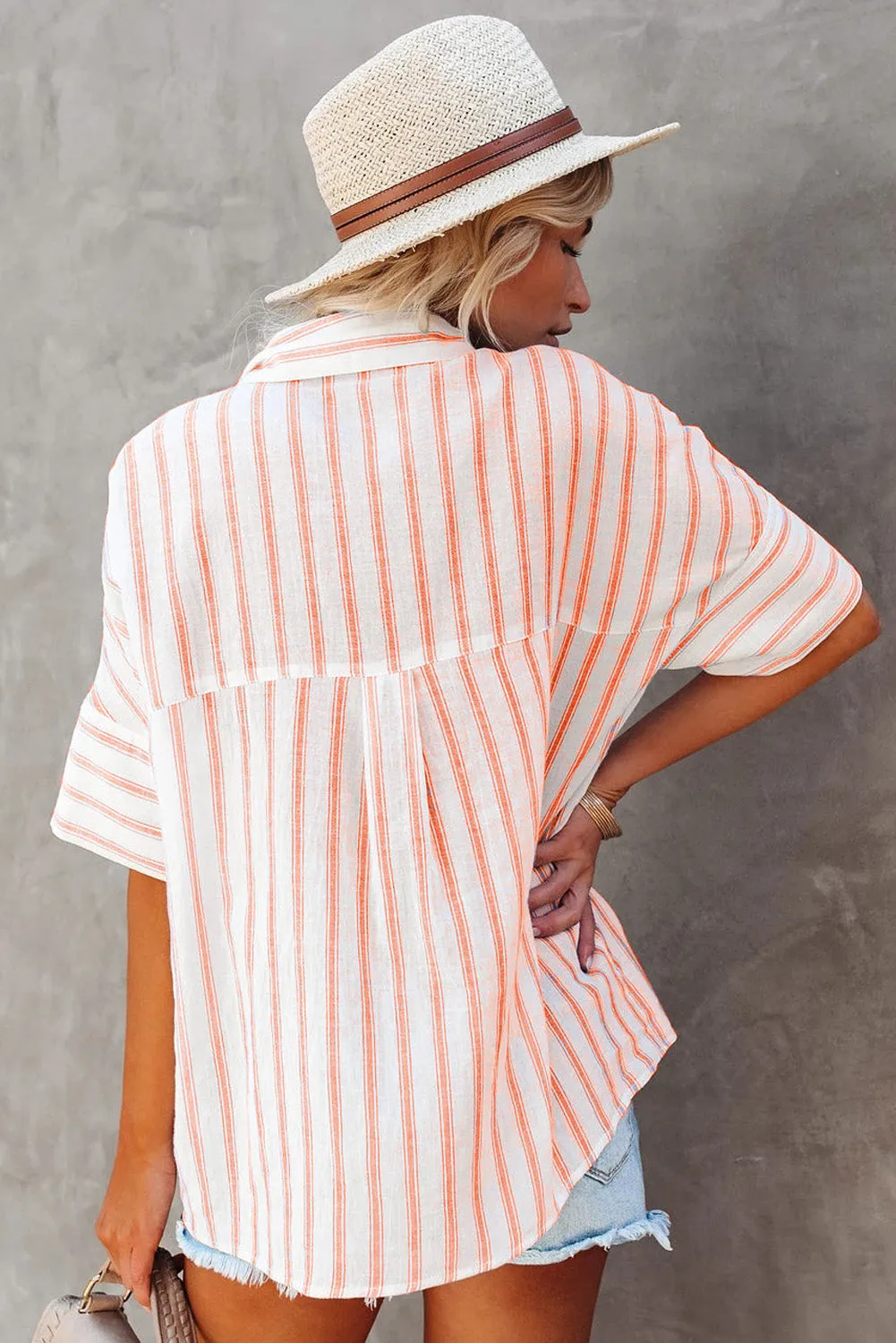 Pocketed Striped Shirt