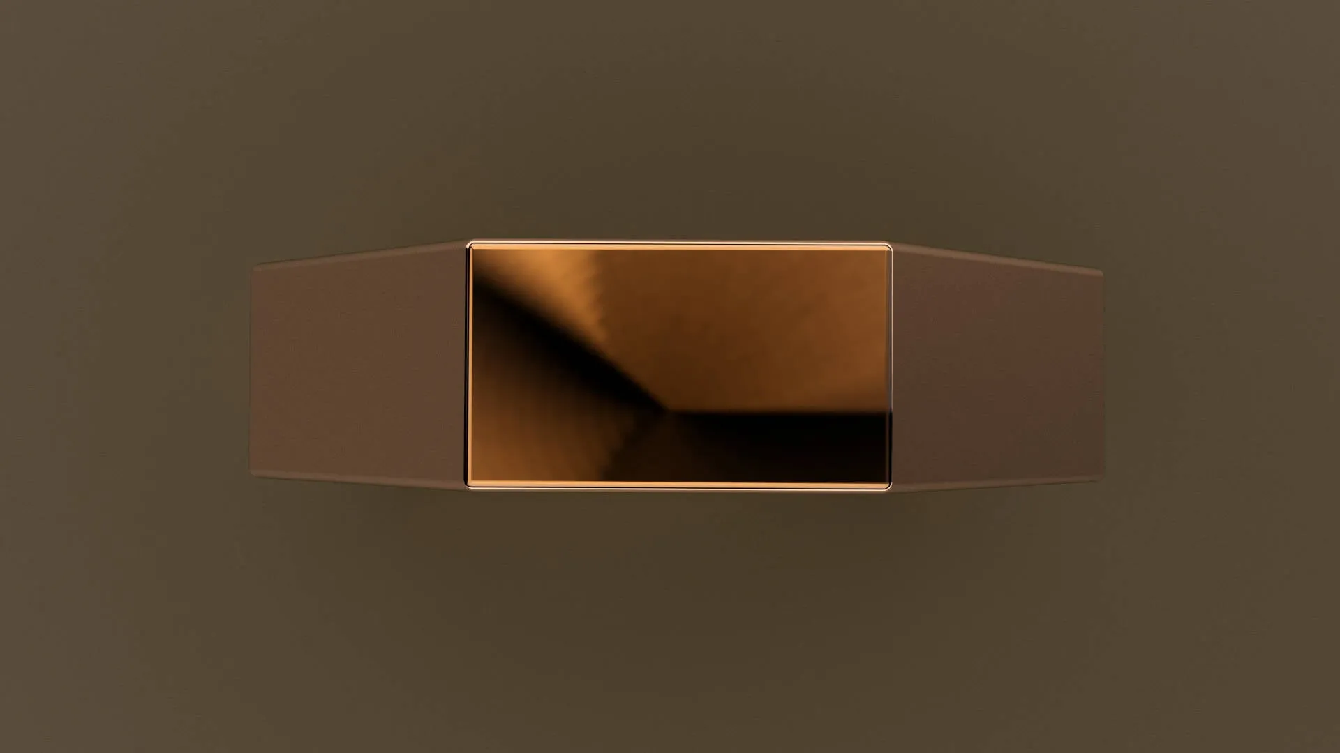 Polished Rose Gold 6mm Octagon Bolt Wedding Band