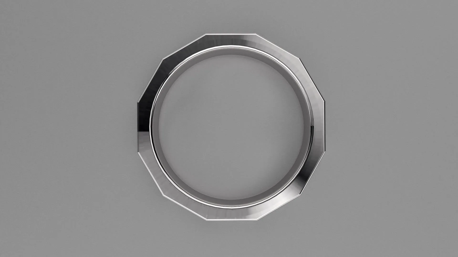 Polished Sterling Silver 6mm 12 Sided Bolt Wedding Band