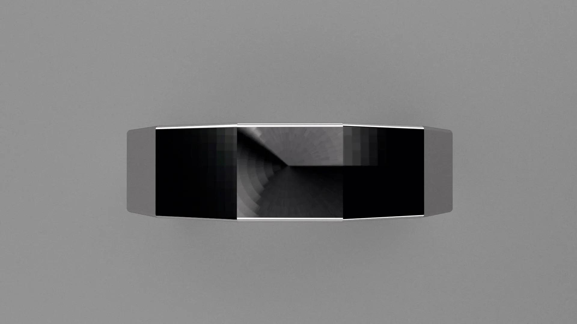 Polished Sterling Silver 6mm 12 Sided Bolt Wedding Band