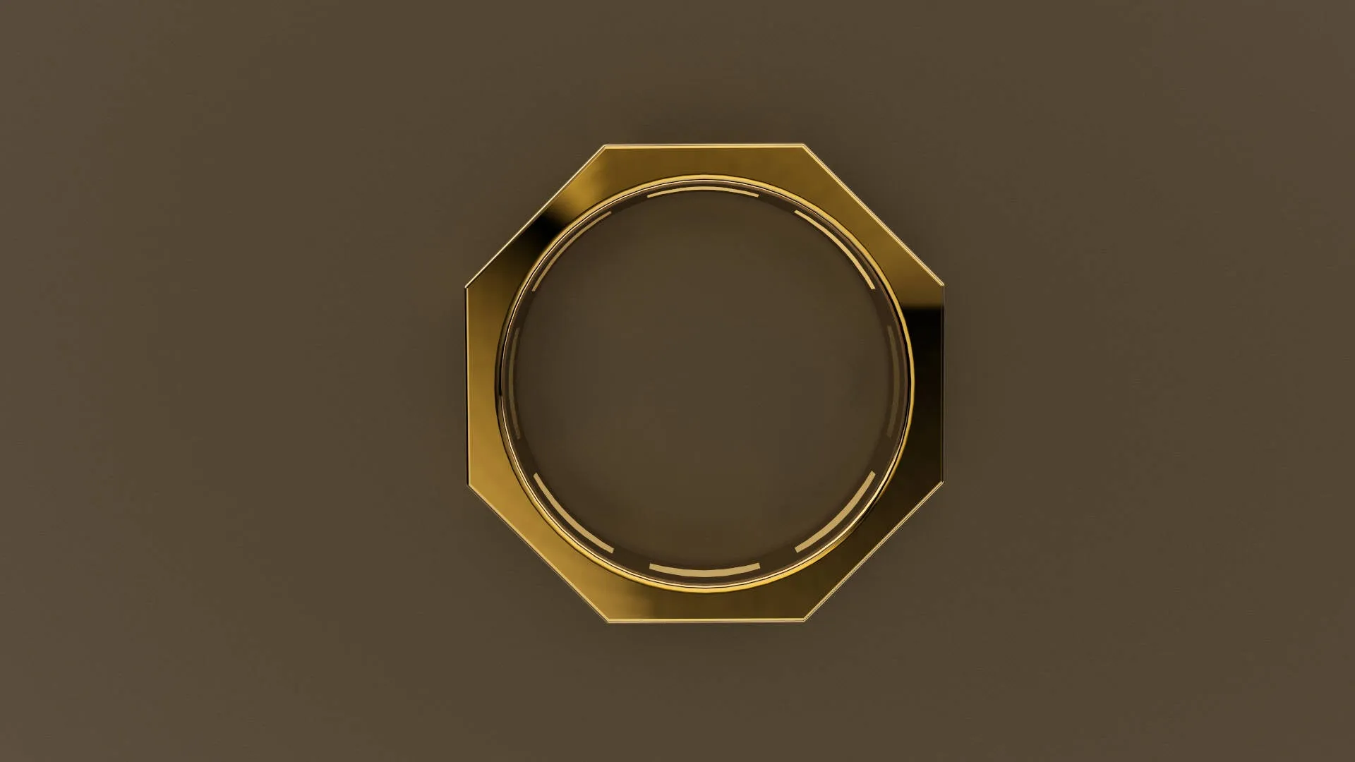 Polished Yellow Gold 6mm Cutout Octagon Bolt Wedding Band