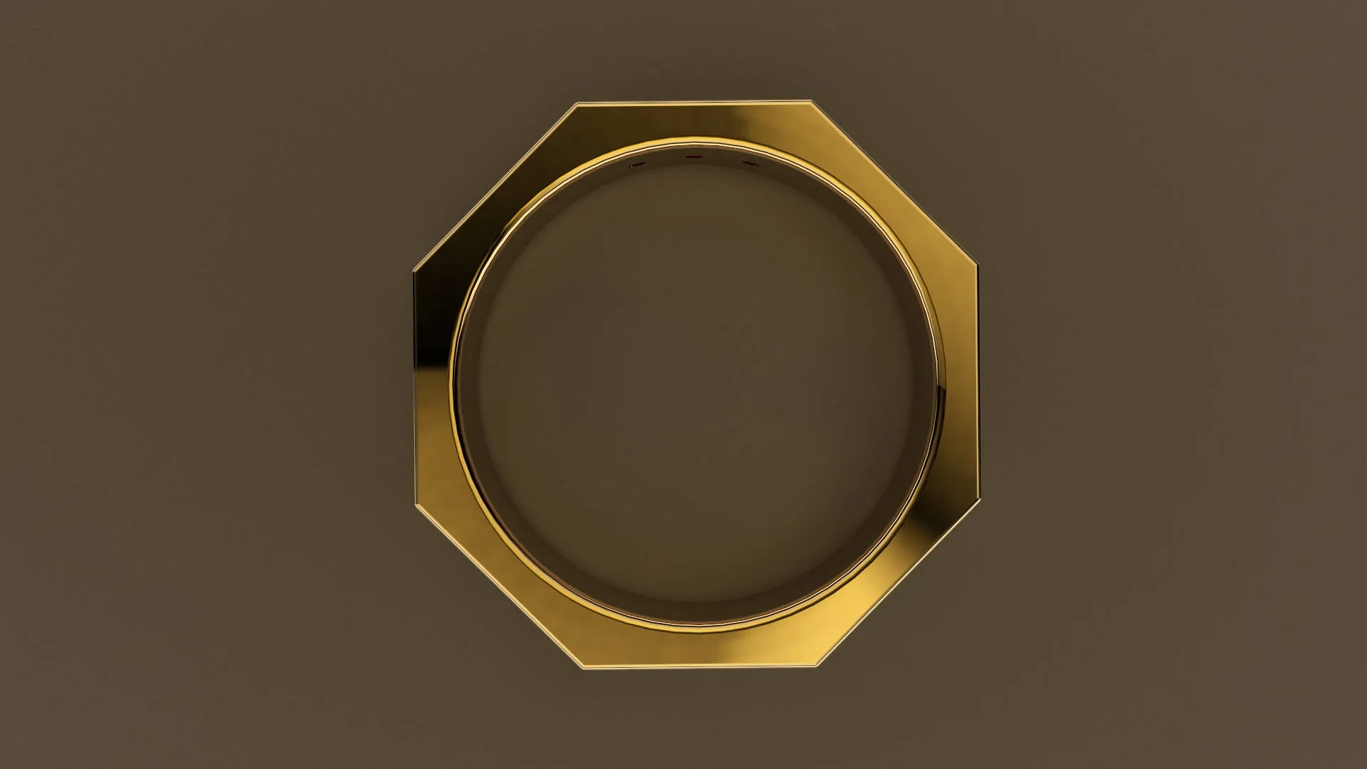 Polished Yellow Gold Diamond 6mm Octagon Wedding Band
