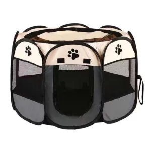 Portable Folding Pet Carrier Tent Octagon Fence