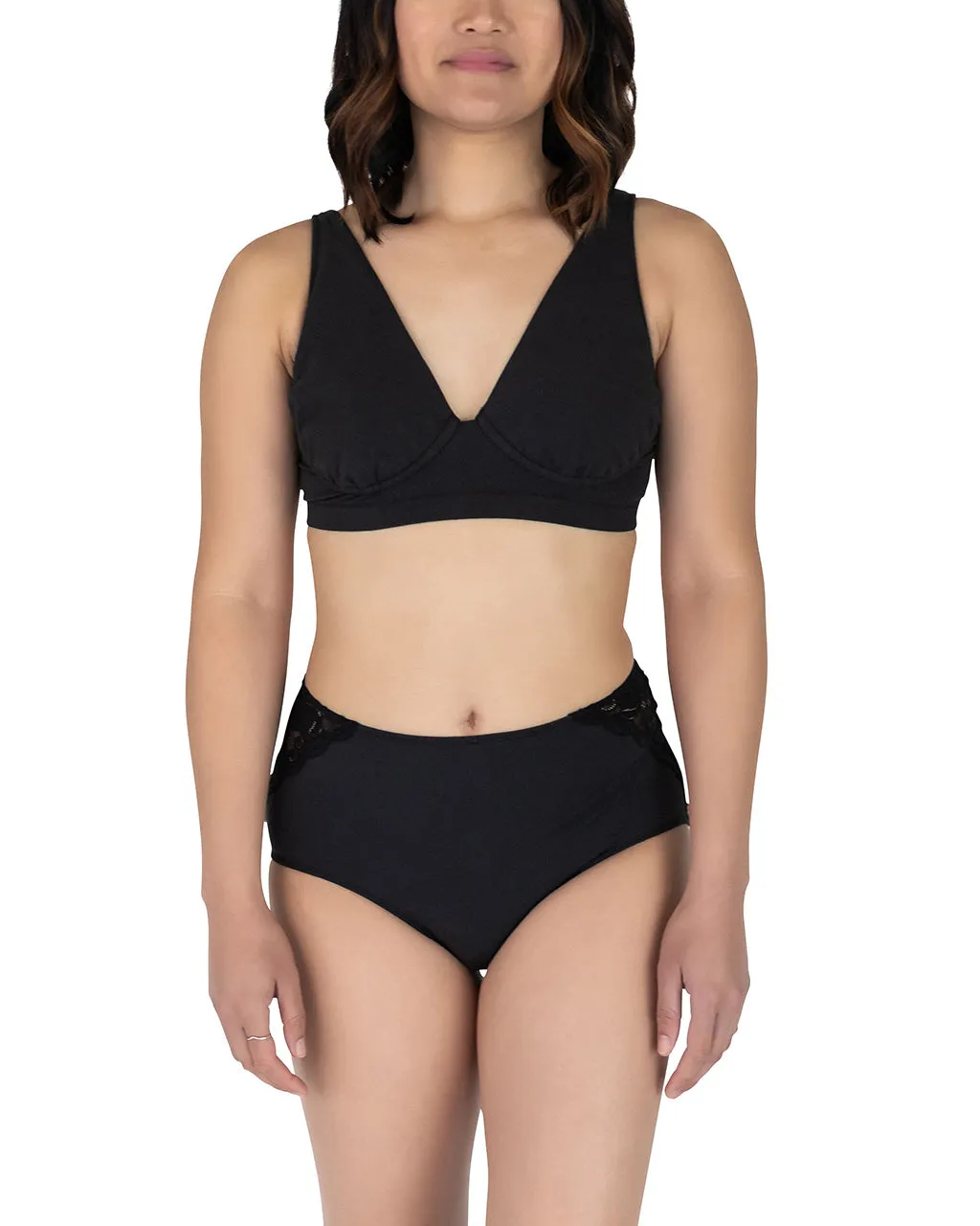 Portia Wireless Bra, Black