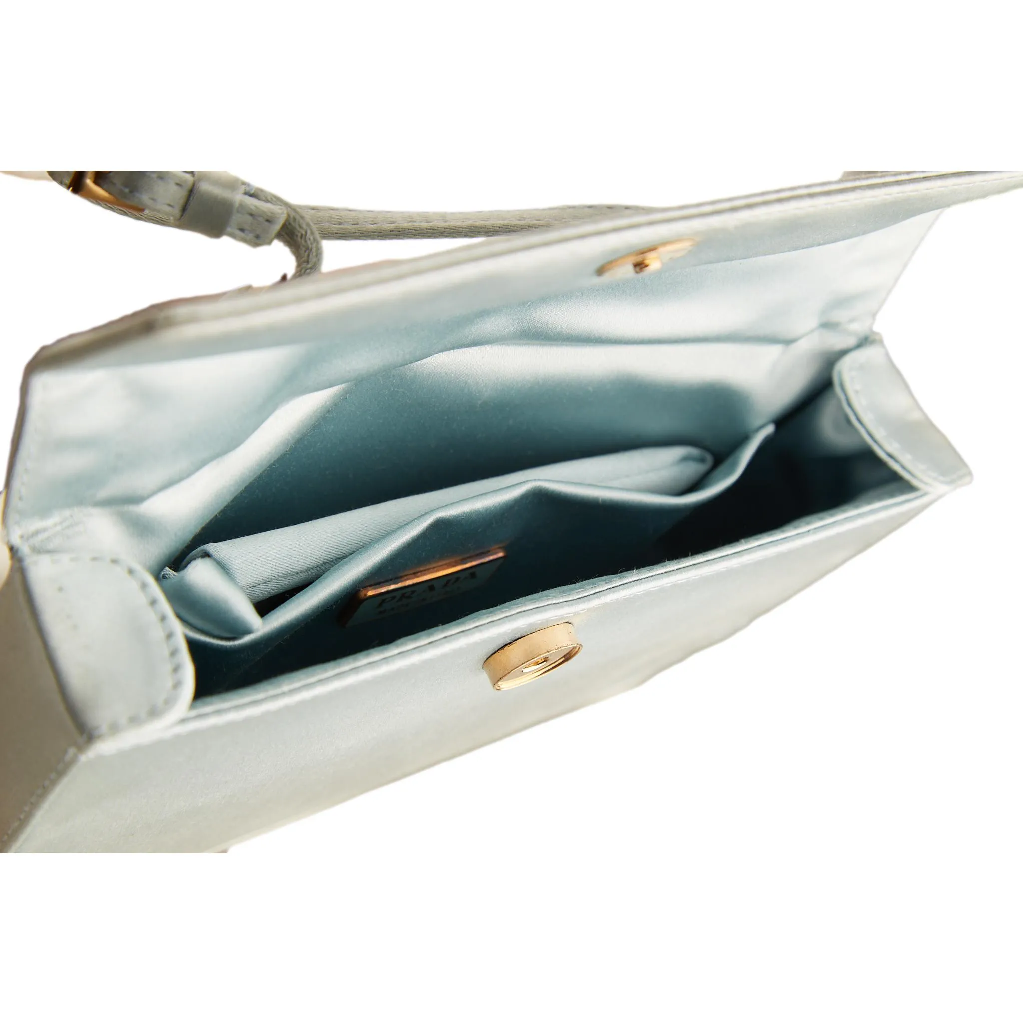 Prada Baby Blue Satin Mini Bag