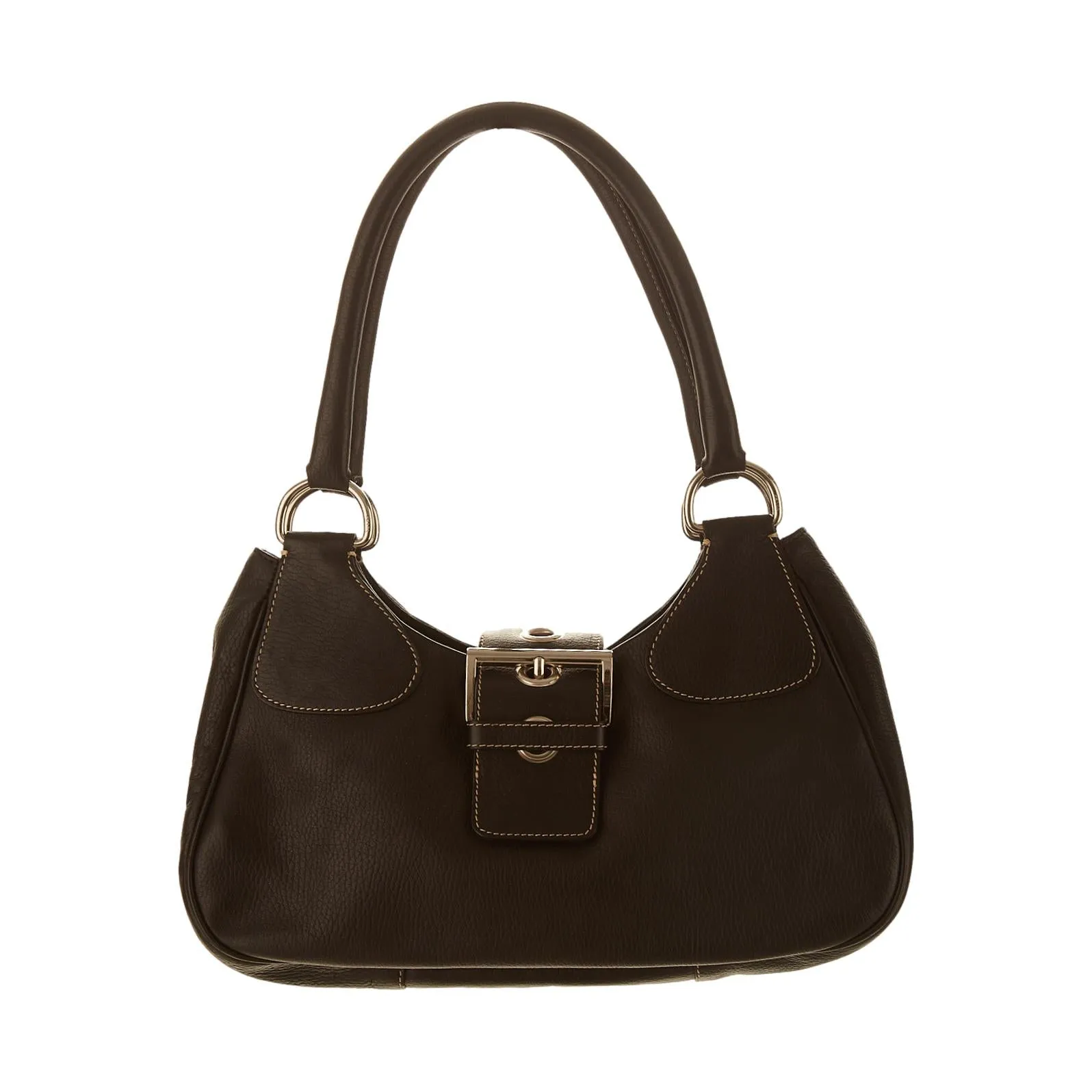 Prada Black Buckle Shoulder Bag