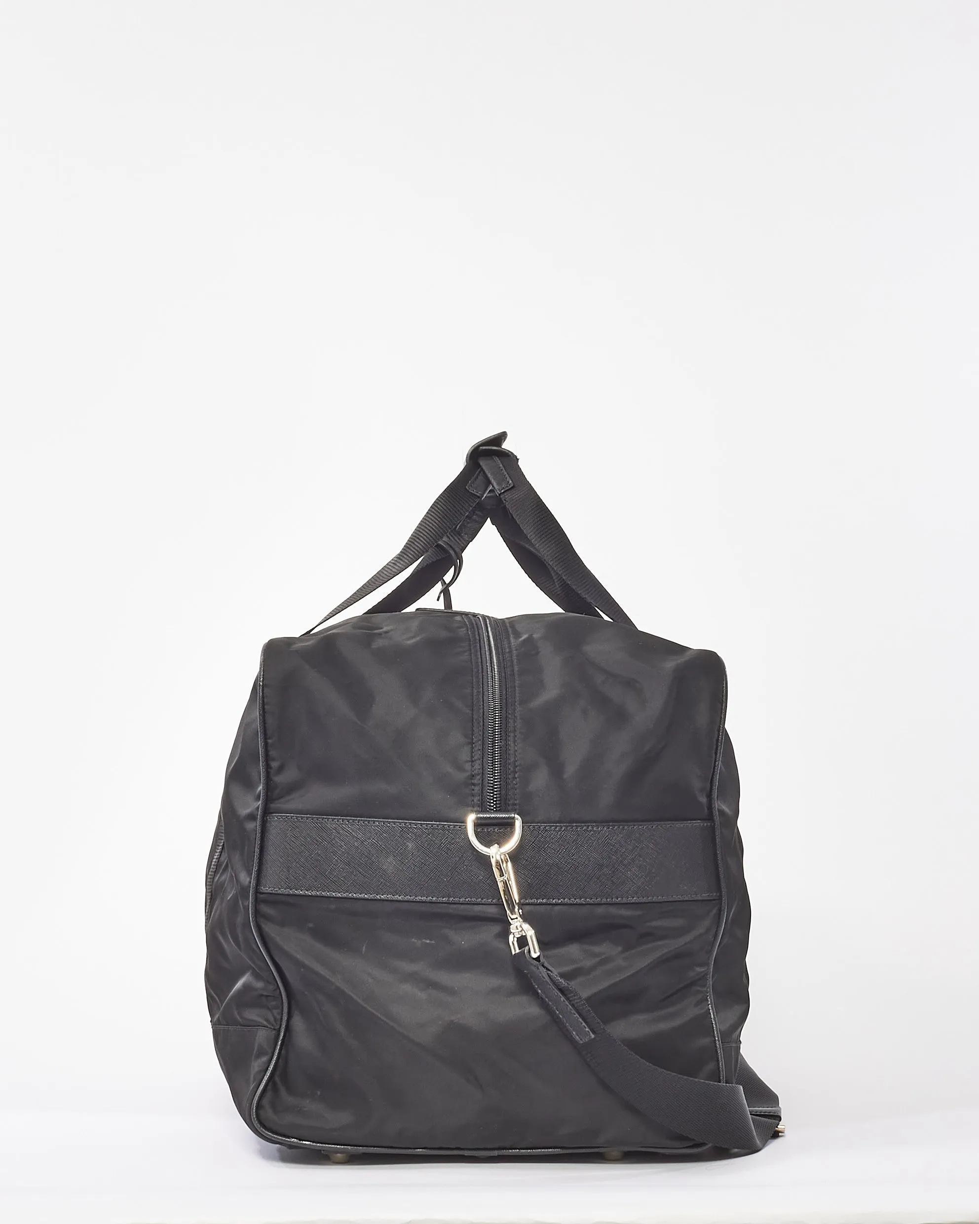 Prada Black Nylon Large Travel Duffle Bag