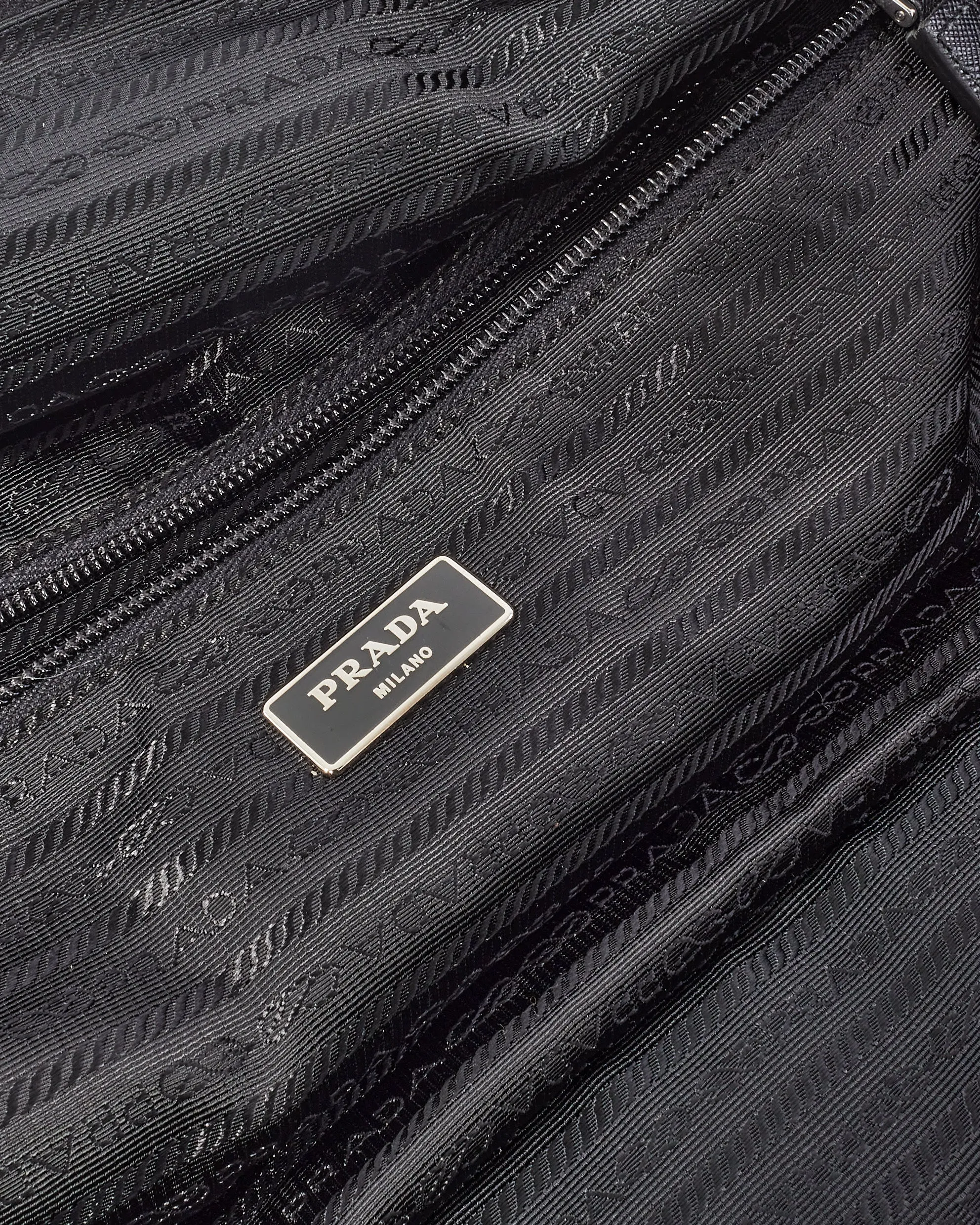 Prada Black Nylon Large Travel Duffle Bag