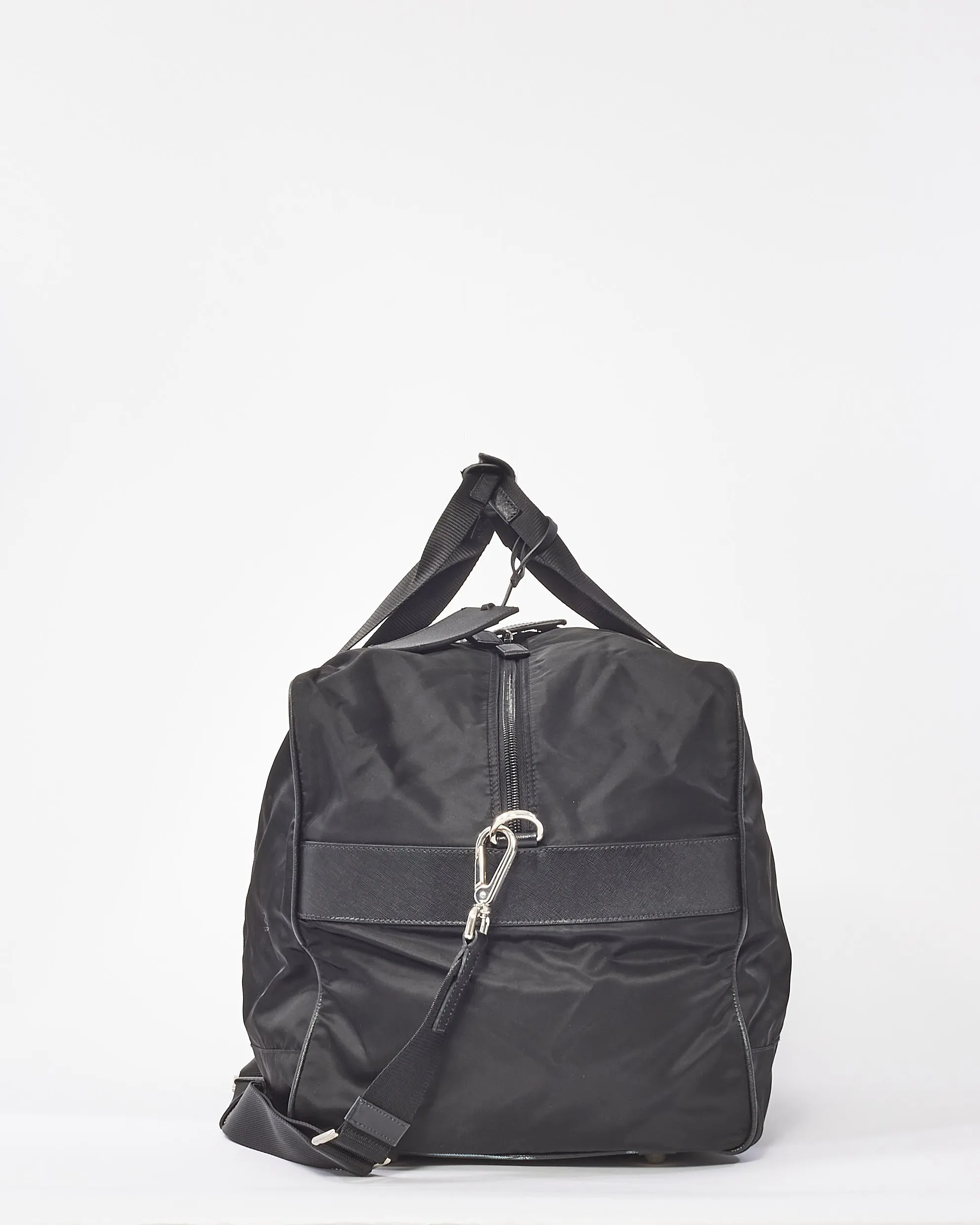 Prada Black Nylon Large Travel Duffle Bag