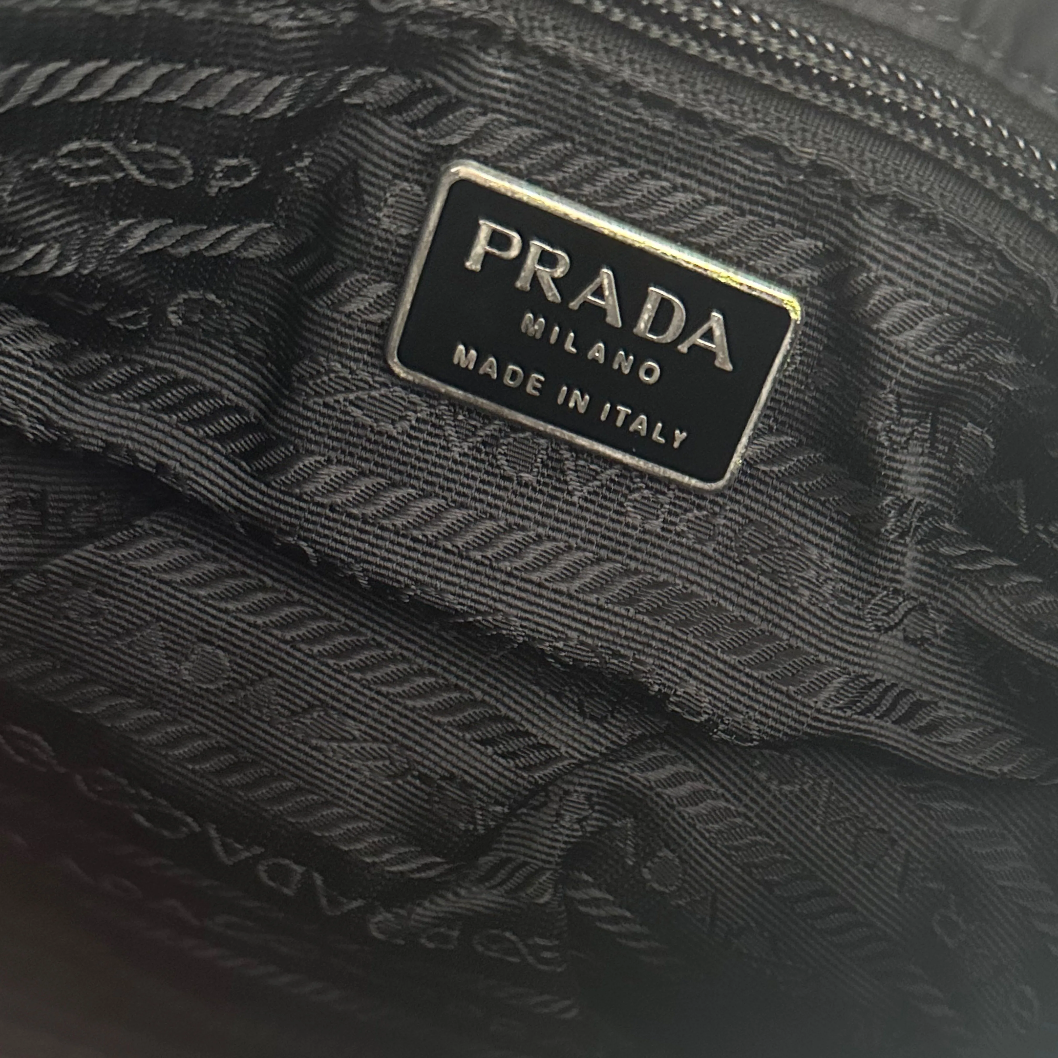 Prada Black Snakeskin Chain Bag