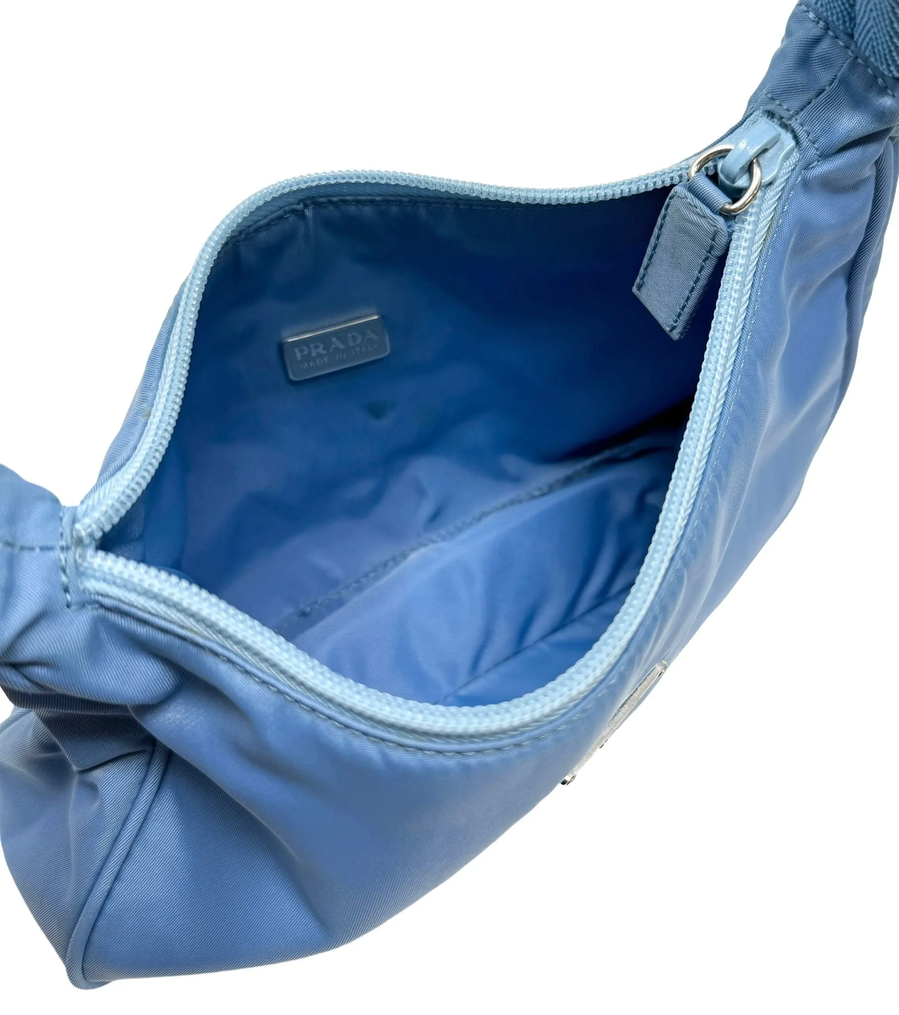 Prada Blue Nylon Mini Shoulder Bag