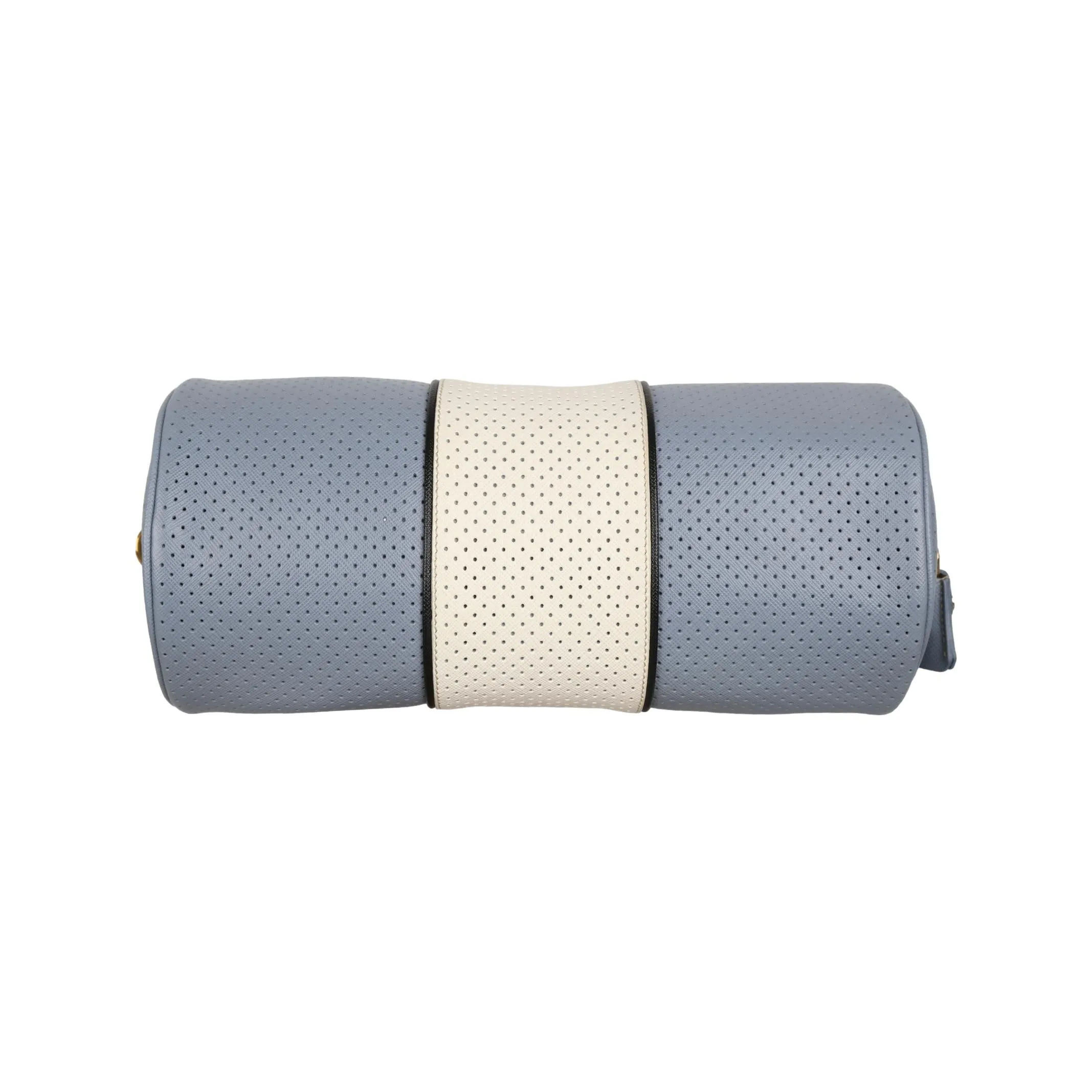 Prada Blue Perforated Cylinder Shoulder Bag