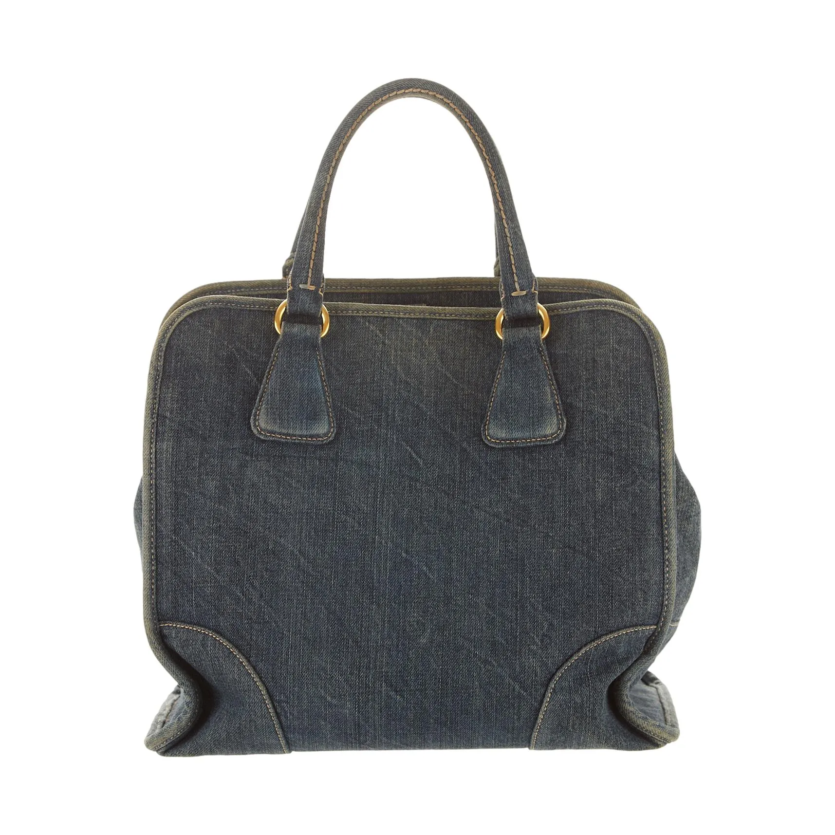 Prada Denim Top Handle Bag