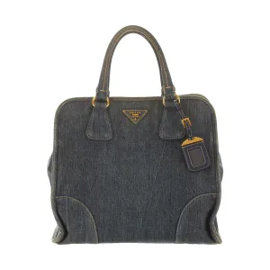 Prada Denim Top Handle Bag