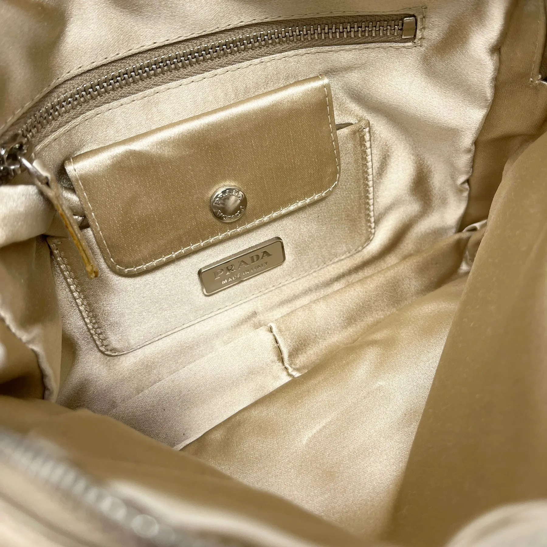 Prada Gold Mini Logo Bag
