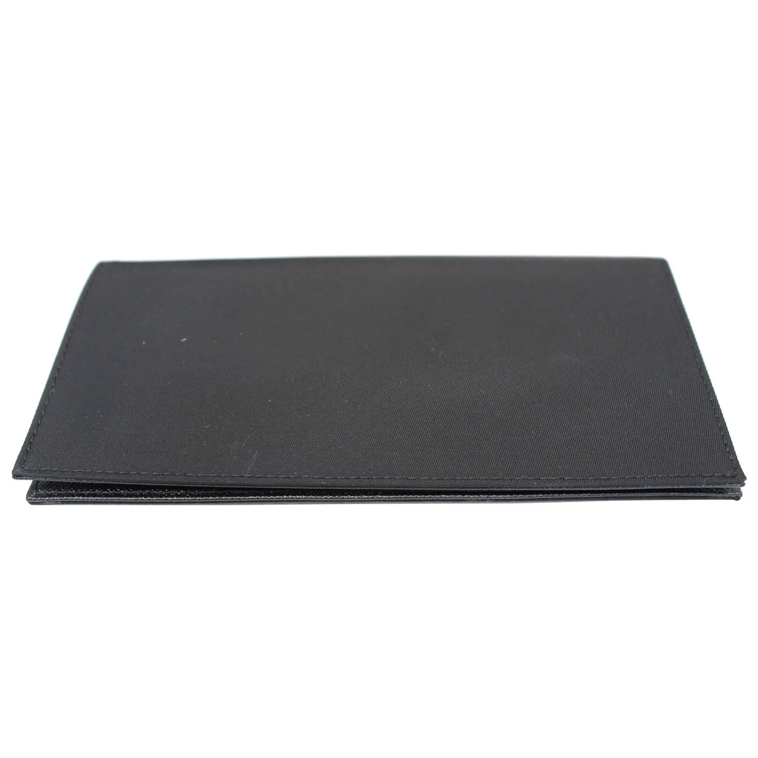PRADA Nylon Checkbook Cover Wallet Black