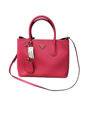 Prada Saffiano Cuir Medium Double bag Pink