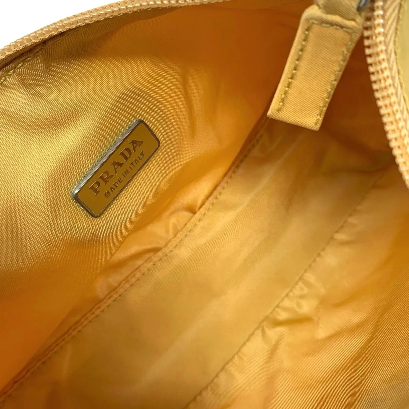 Prada Yellow Nylon Shoulder Bag