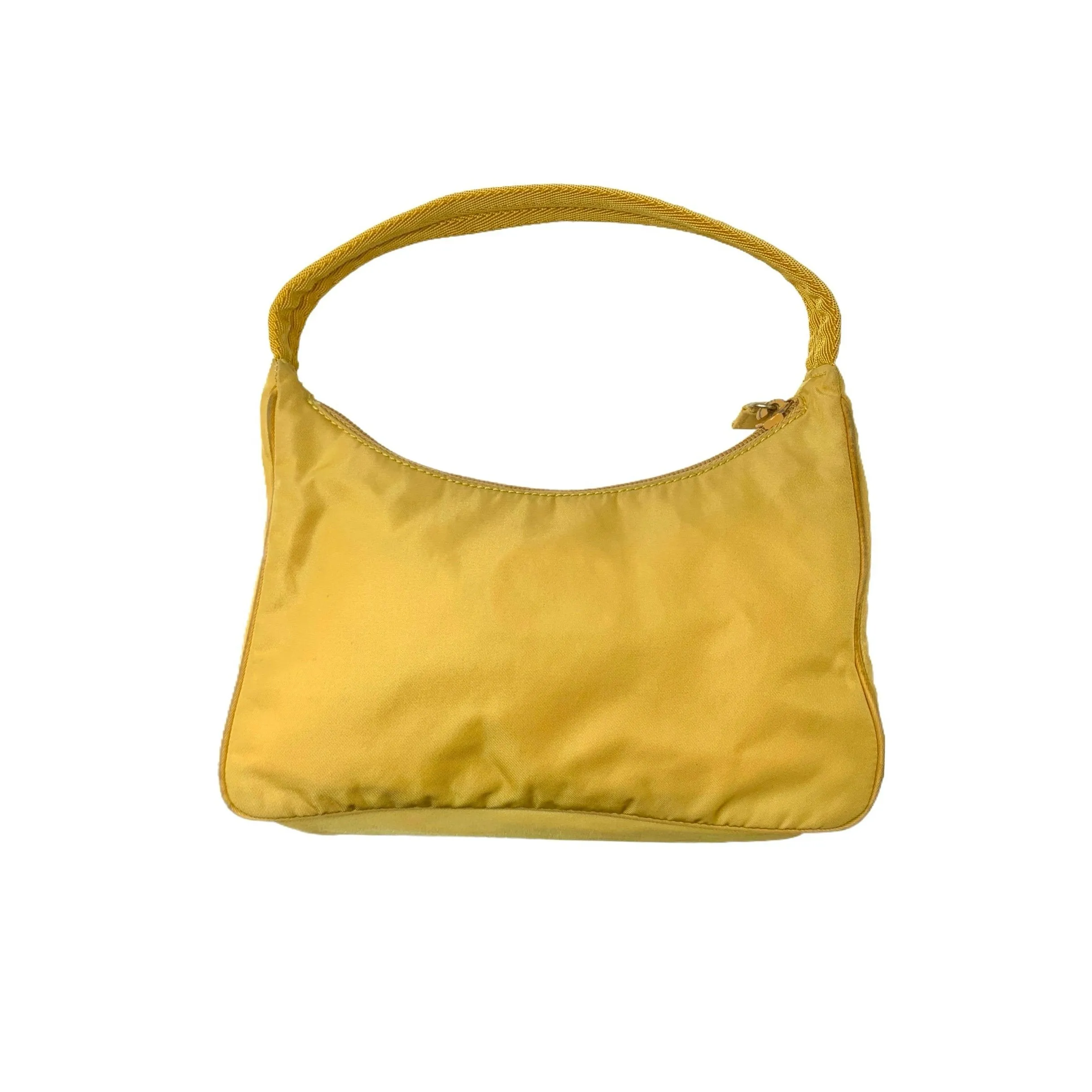 Prada Yellow Nylon Shoulder Bag