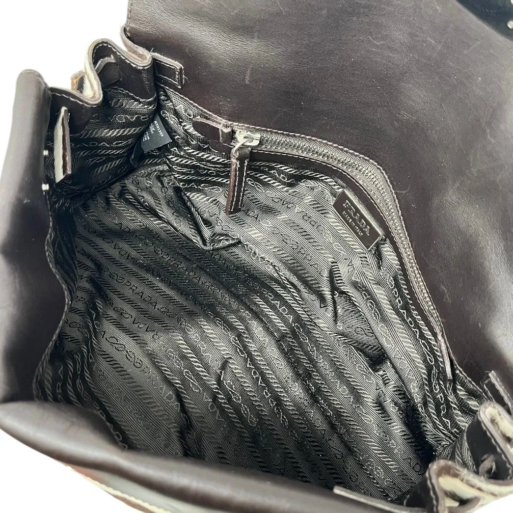Prada Zebra Buckle Shoulder Bag