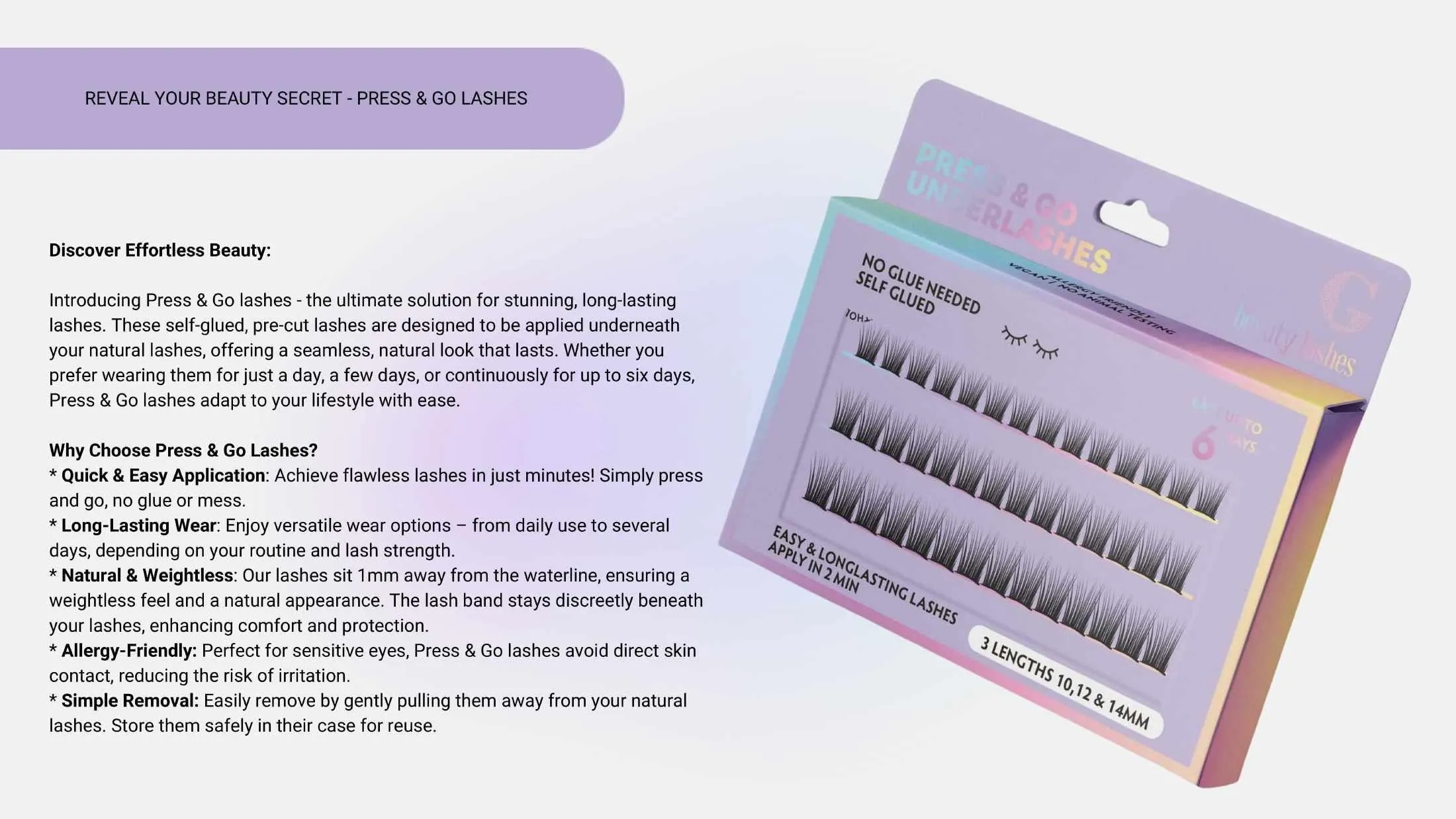 Press & go Underlash Casual