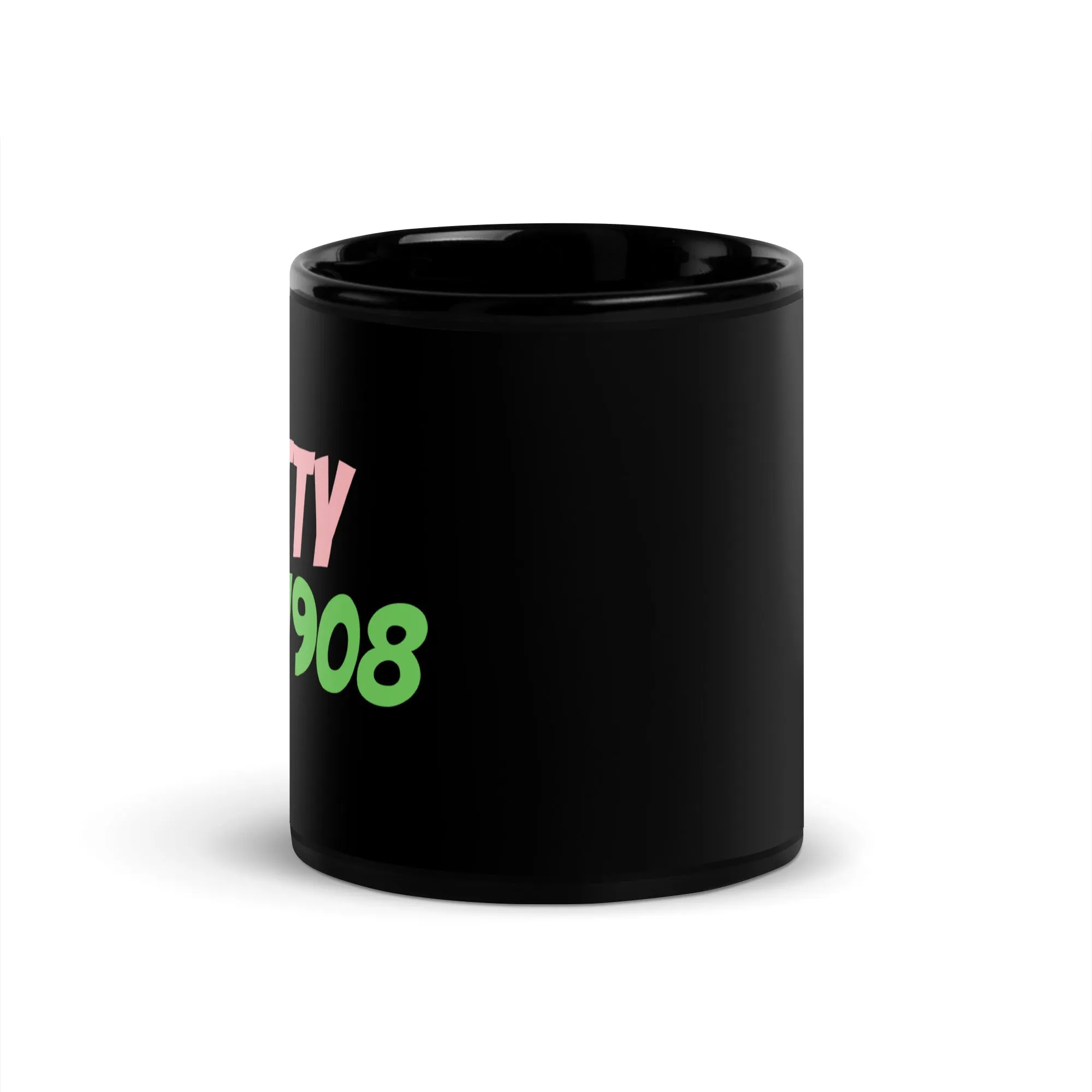Pretty Since 1908 Black Glossy Mug