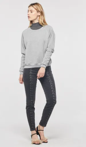 Project Social T Hudson Raglan Sweatshirt | Cameo Rose, Heather Grey