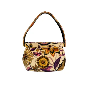 Pucci Amber Print Velvet Clasp Shoulder Bag
