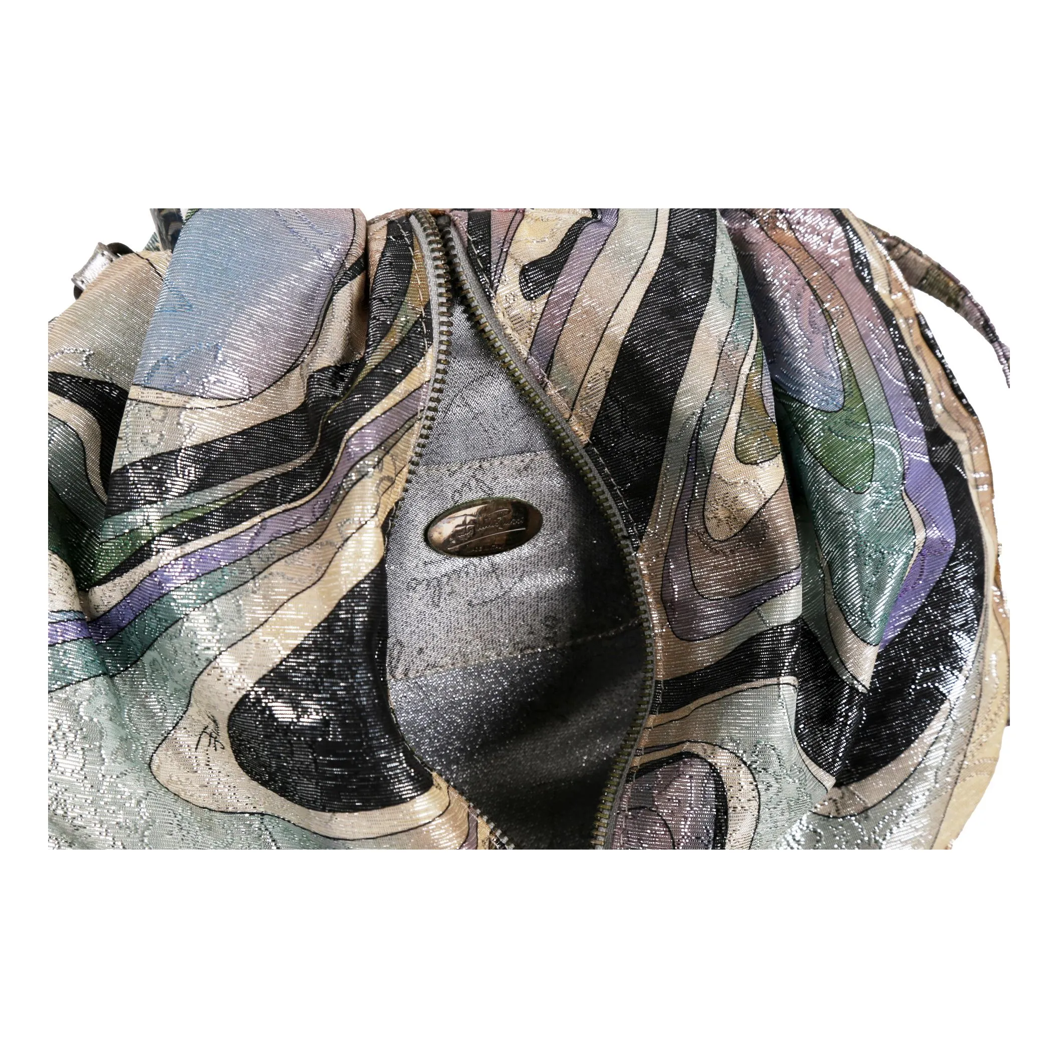 Pucci Metallic Plastic Top Handle