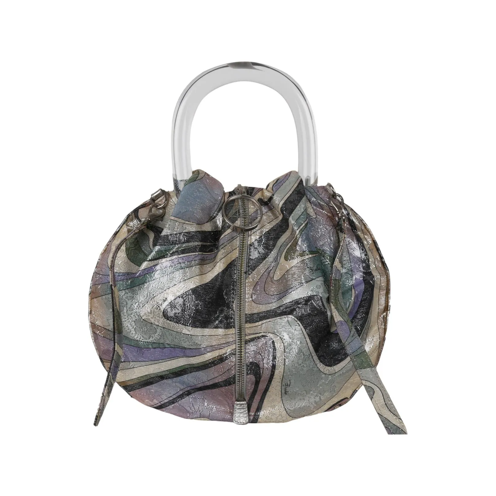 Pucci Metallic Plastic Top Handle