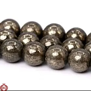 Pyrite Beads Smooth Round