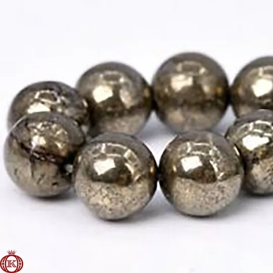 Pyrite Beads Smooth Round