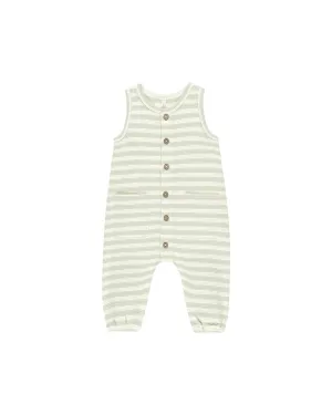 QUINCY MAE WAFFLE JUMPSUIT || MINT STRIPE