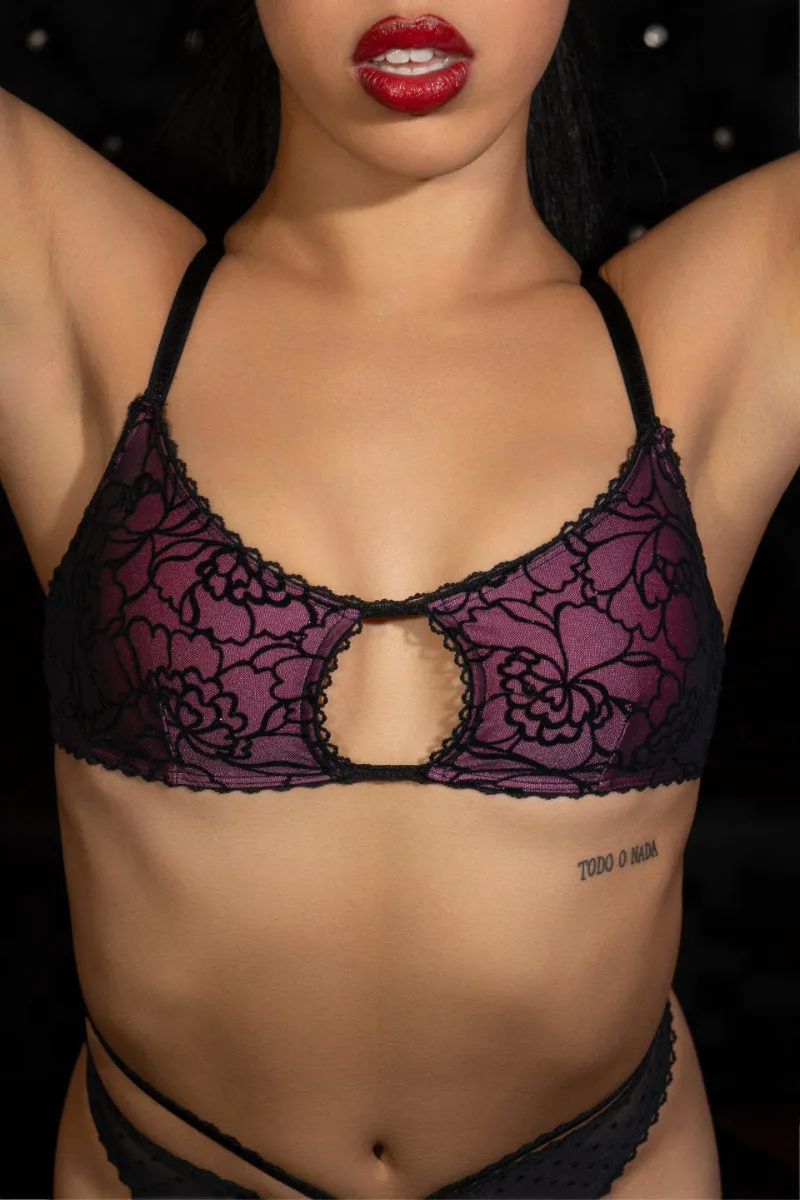 RAD Tease Jadin Top - Fuchsia with Black Mesh