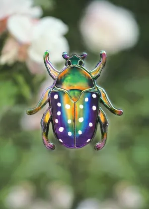 Rainbow Flower Beetle Pin