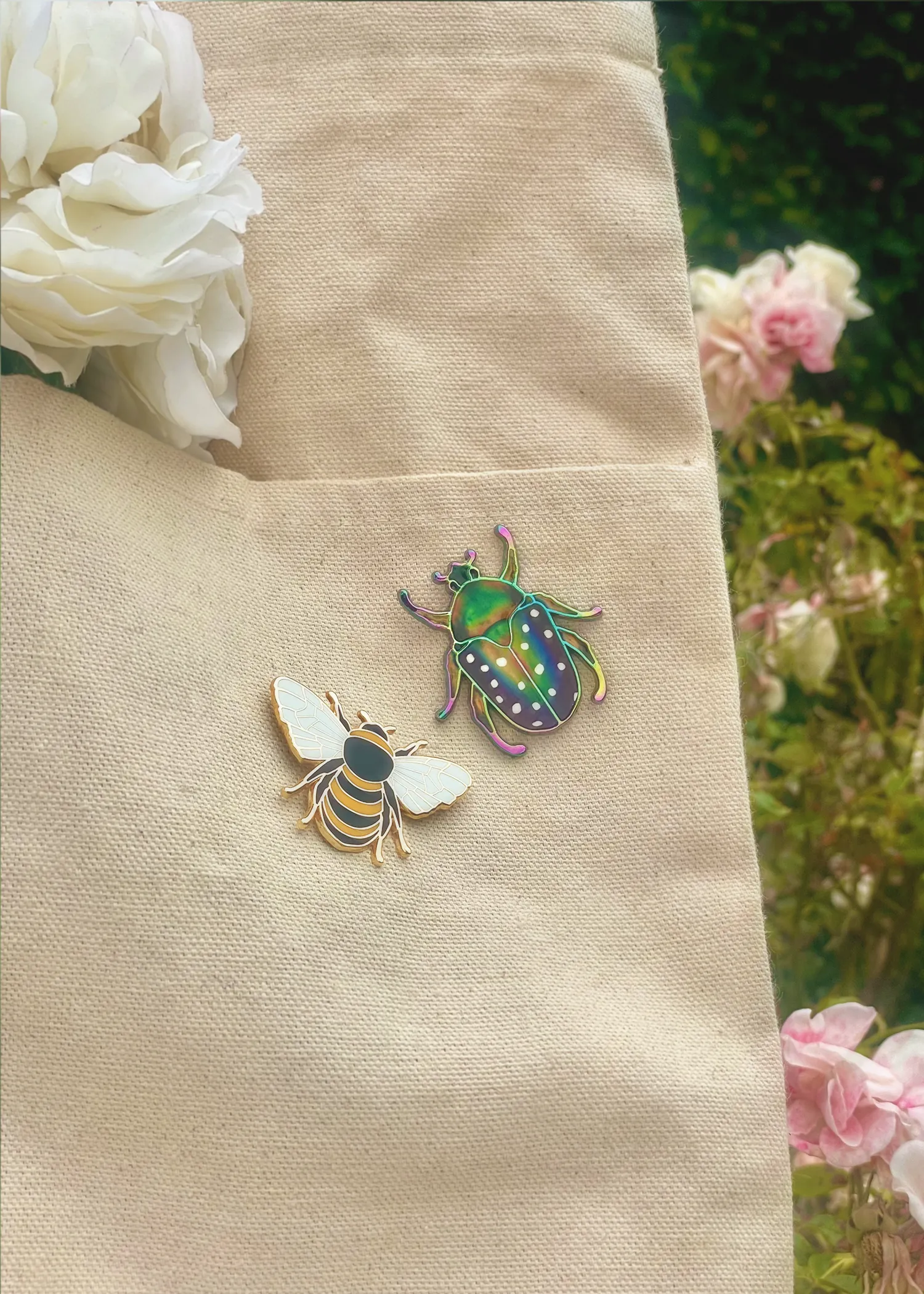Rainbow Flower Beetle Pin
