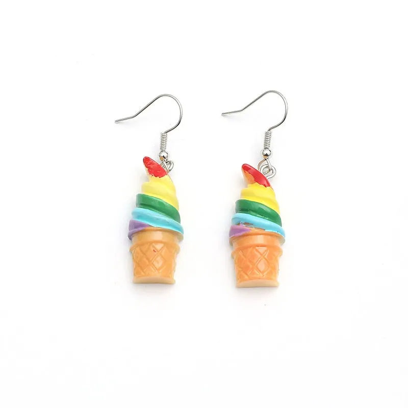 Rainbow Soft Serve Earrings