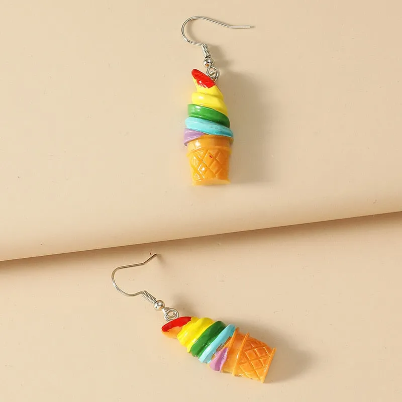Rainbow Soft Serve Earrings