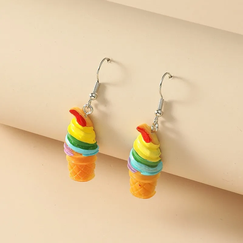 Rainbow Soft Serve Earrings