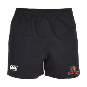 Raleigh Rugby Club Canterbury Black Professional Polyester Pocketed Rugby Shorts