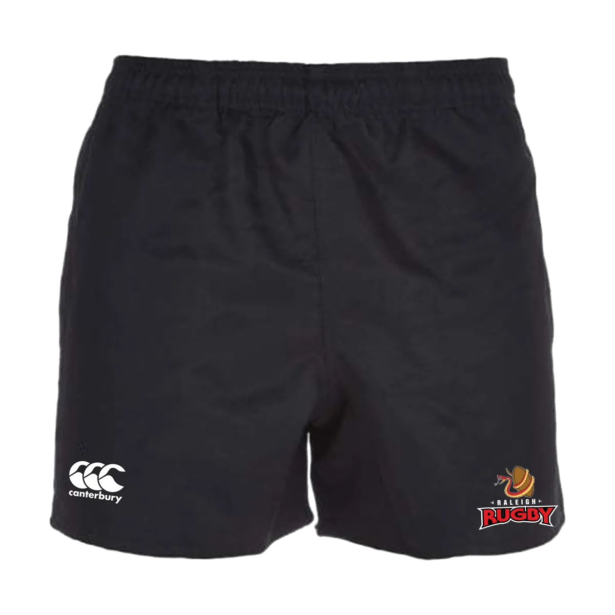 Raleigh Rugby Club Canterbury Black Professional Polyester Pocketed Rugby Shorts